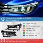 Car Head Lamp For Toyota Hilux Revo Vigo 2015-2021 Upgrade Projector Two Lens Dynamic Turn Signal Light Hot Sale  Accessories
