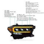 Car Front Lamps Assembly for Toyota Tacoma 2016-2023 LED Auto Headlights Projector Lens LED Daytime Running Lights Plug and Play - Image 4