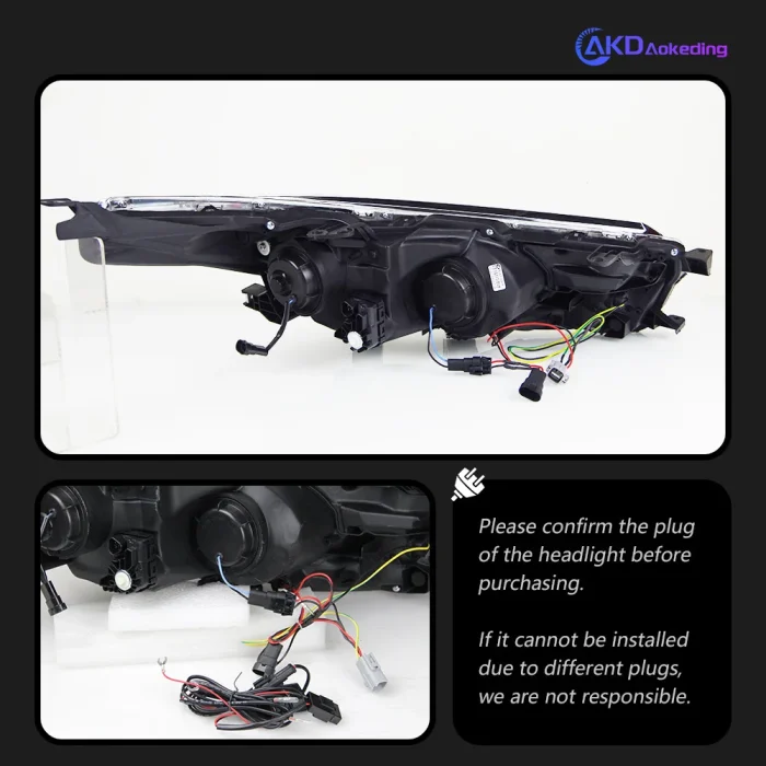 AKD Head Lamp for Toyota Corolla LED Headlight 2014-2018 Headlights Altis DRL Turn Signal High Beam Angel Eye Projector Lens - Image 7