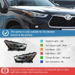 Auto Headlights For Toyota Highlander Kluger 2022-2023 LED Car Front lamps Assembly Upgrade Dual Projector Lens Accessories