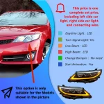 Car Front Lamps For Toyota Camry US Version 2012-2014 LED Auto Headlights Assembly Upgrade Dynamic 3 Projector Lens Accessories