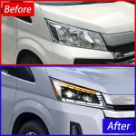 Auto Headlights Accessories For Toyota Hiace 2019-2022 LED Car Front lamps Upgrade Projector Dual Lens Plug and Play Assembly - Image 4