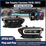 Car Front Lamps Assembly for Toyota Tacoma 2016-2023 LED Auto Headlights Projector Lens LED Daytime Running Lights Plug and Play - Image 3
