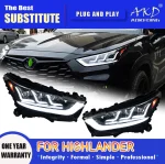 AKD Head Lamp for Toyota Highlander LED Headlight 2021-2022 Headlights DRL Turn Signal High Beam Angel Eye Projector Lens - Image 2