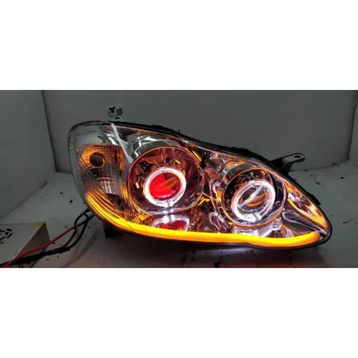 LED headlight For Toyota Corolla modified Angel Devil eye Front lamp Daytime Running lamp Turn signal - Image 4