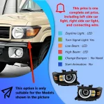 For Toyota Land Cruiser LC71 LC76 LC78 LC79 2006-2023 Headlight Assembly Upgrade Protective Style LED Projector Lens Accessories