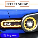 Car Lights For Toyota FJ Cruiser 2007-2017 LED DRL Auto Headlight Assembly Upgrade Startup Effect Projector Lens Accessories - Image 7