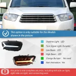 Car Headlights For Toyota Highlander 2009-2011 All New Upgrade LED Projector Four Lens Dynamic Light Design Hot Sale Accessories