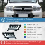 Car Front Lamps for Toyota Land Cruiser Lc200 2008-2015 Auto Headlights Assembly Upgrade Led Projector Lens Hot Sale Accessories