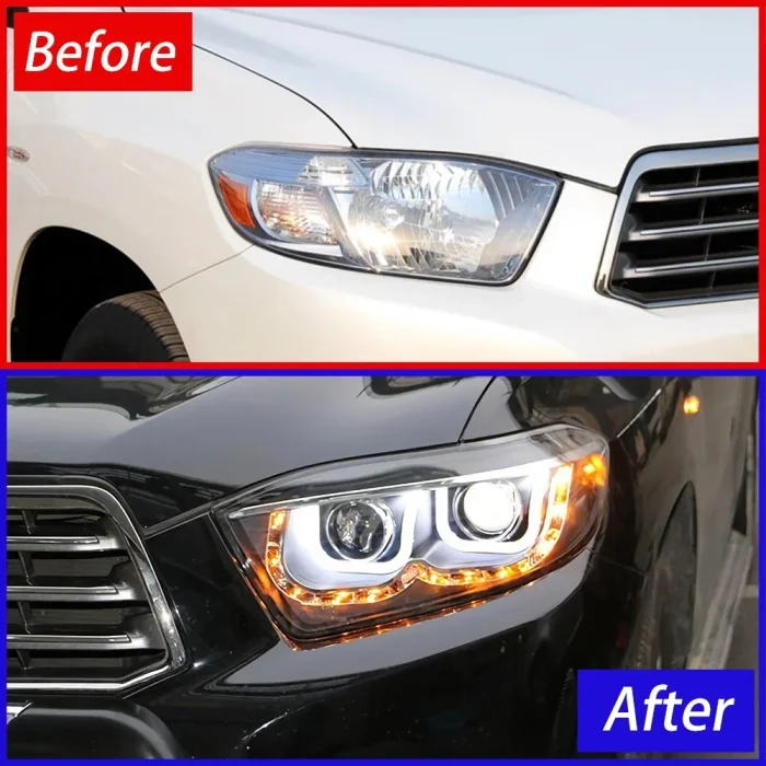 Car Lights for Toyota Highlander Kluger 2009-2011 Upgrade High Configure Projector Lens Assembly LED Auto Headlight Accessories - Image 7