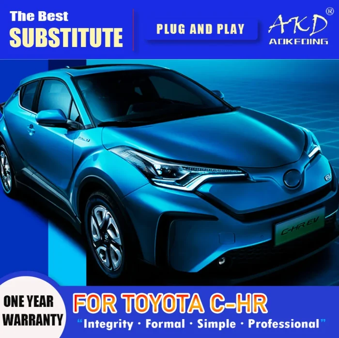 AKD Head Lamp for Toyota C-HR LED Headlight 2018-2021 Headlights CHR DRL Turn Signal High Beam Angel Eye Projector Lens - Image 2