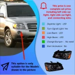 For Toyota Highlander 2000-2007 Front Headlight LED Car Headlamp Assembly Upgrade High-Quality Projector Lens Accessories