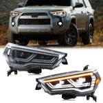LED Headlights for Toyota 4Runner 2014-2024 DRL Projector Sequential Turn Signal Front Lamps Assembly [Not Fit 2010-2013 Model]