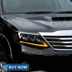 For Toyota Fortuner 2011-2015 LED Automatic Headlight Assembly Upgrade with Startup Animation, New Triple Lens, Plug and Play - Image 2