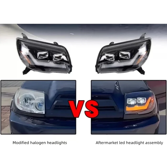 Car For Toyota 4Runner Headlights 2003-2007 2008 2009 Upgrade Modified to DRL Dynamic Turn Signal LED Headlamps Auto Accessories - Image 5