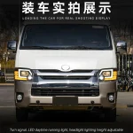 Car Lights For Toyota Hiace 2004-2018  Auto Headlight Assembly Upgrade New Style LED Projector Lens Tools Accessories - Image 5