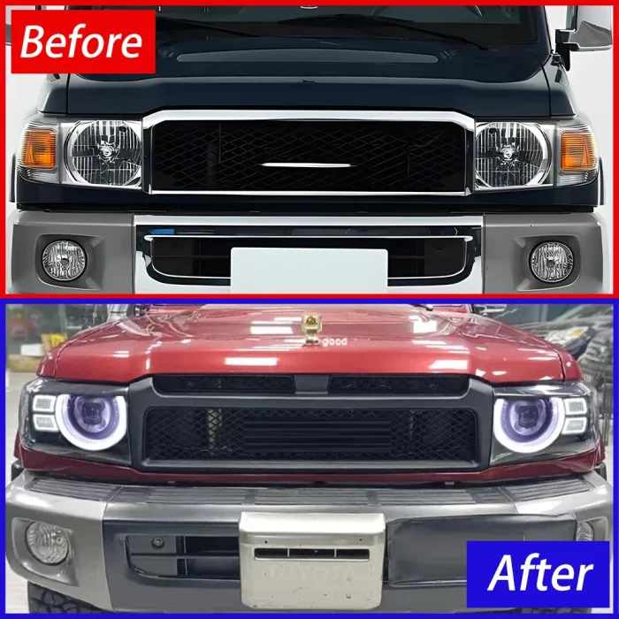 For Toyota Land Cruiser LC71 LC76 LC78 LC79 2006-2023 Headlight Assembly Upgrade Protective Style LED Projector Lens Accessories - Image 4