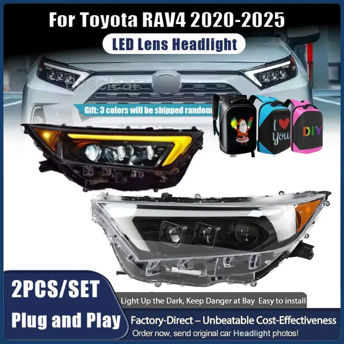 Car Lights For Toyota RAV4 Headlights 2019-2022 2023 2024 2025 LED Projetor Headlamp Daytime Running Lamp Automotive Accessories - Image 3