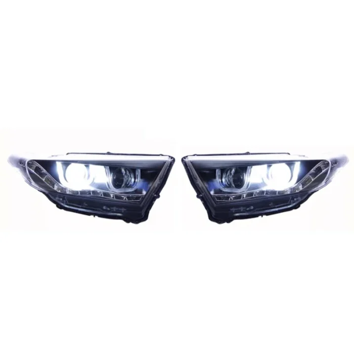 Pair Full LED Headlight Fit For Toyota Highlander 2012 2013 2014 Front Lamps Assembly Front Lamp Sequential Turning Signal DRL - Image 2