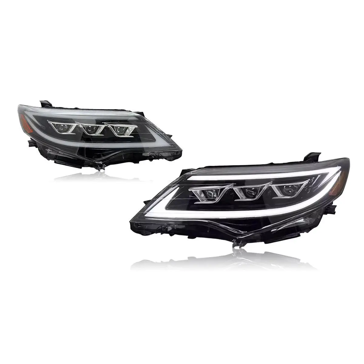 Sa221f72c4e3f461b9a5482220425c5a5M.webp Front Lamps For Toyota Camry US Version 2012 2013 2014 LED Auto Headlights Assembly Upgrade Dynamic 3 Projector Lens Accessories - Image 1