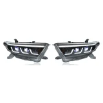 Pair Full LED Headlight Fit For Toyota Highlander 2012 2013 2014 Front Lamps Assembly Front Lamp Sequential Turning Signal DRL