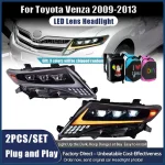 Head Lamp for Toyota Venza LED Headlight 2009 2010 2011 2012 2013 Headlight Hybrid DRL Turn Signal High Beam Angel Eye Projector - Image 2