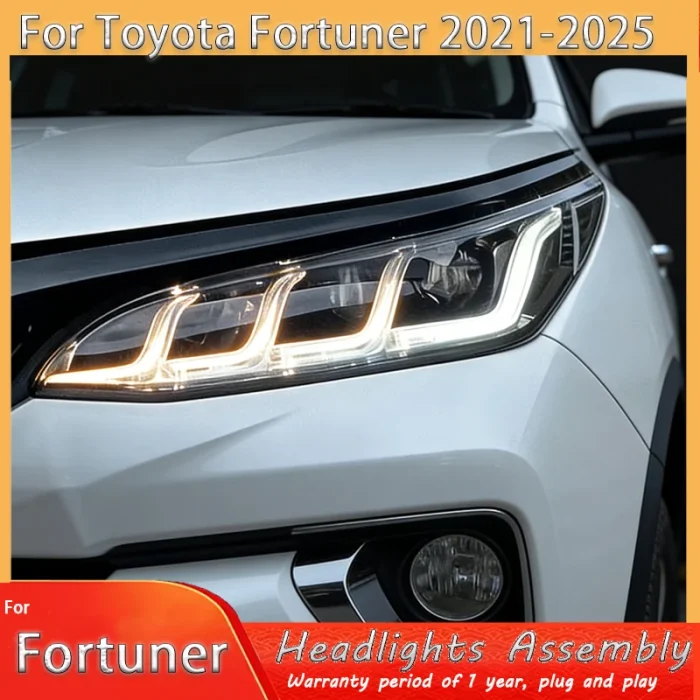 Car Headlights for Toyota Fortuner FULL LED Headlights 2021 2022 2023-2025 Head Lamp Drl Projector Lens Automotive Accessories - Image 2