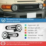 Car Lights For Toyota FJ Cruiser 2007-2017 LED DRL Auto Headlight Assembly Upgrade Startup Effect Projector Lens Accessories