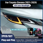For Toyota Sienna Headlights 2021-2026 LED Projetor Head Lamps Daytime Running Light Flowing Turn Signal  Automotive Accessories - Image 2
