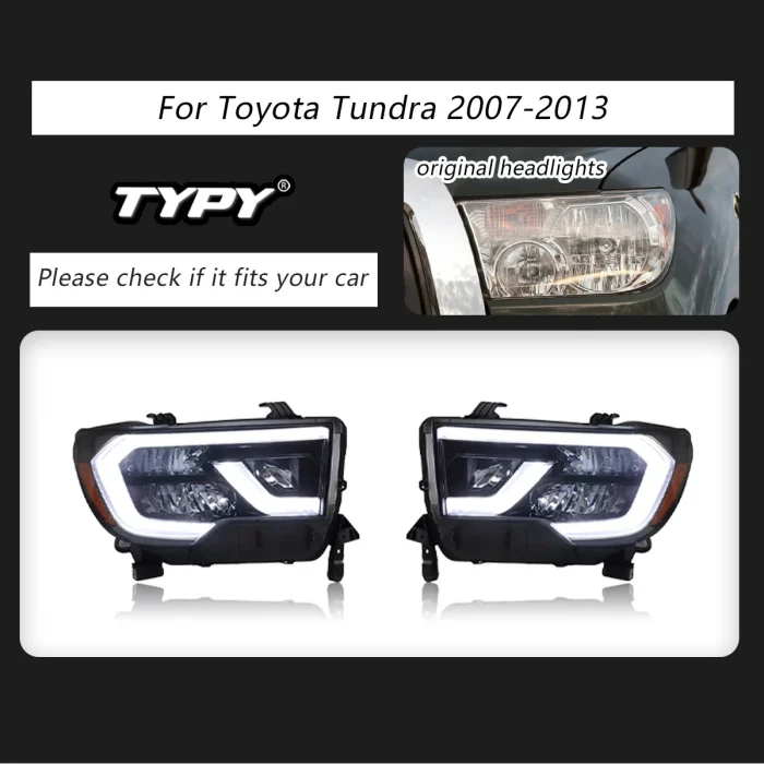 TYPY Car Light For Toyota Sequoia/Tundra Headlight 2007-2020 LED Projetor head Lamp DRL Headlight Auto Accessories - Image 2