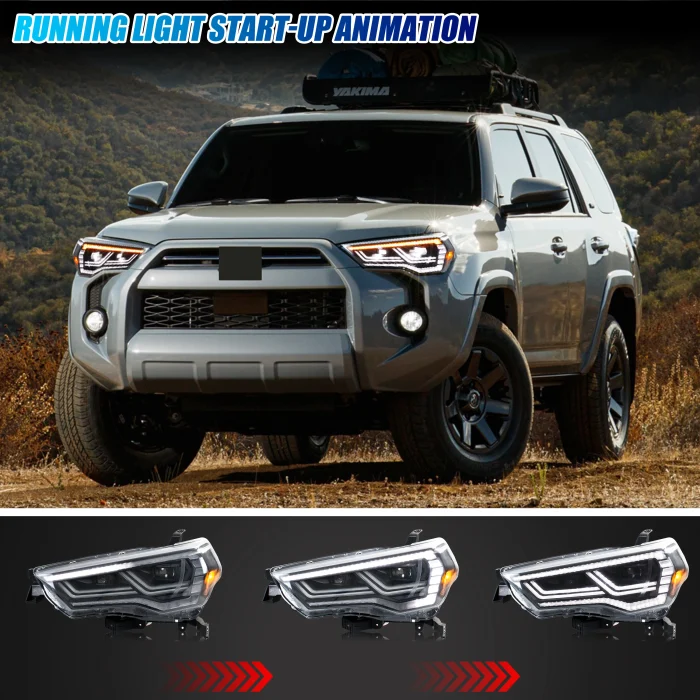 LED Headlights for Toyota 4Runner 2014-2024 DRL Projector Sequential Turn Signal Front Lamps Assembly [Not Fit 2010-2013 Model] - Image 4