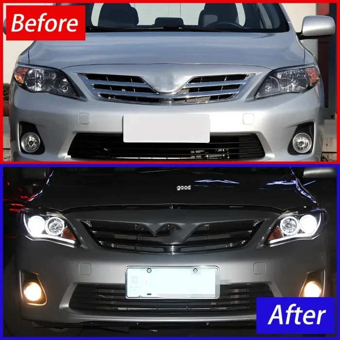 For Toyota Corolla 2011-2013 LED Car Front Lamps Assembly Upgrade New High Configure Projector Lens Auto Headlights Accessories - Image 3