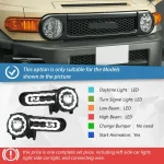 Car Lights For Toyota FJ Cruiser 2007-2017 LED DRL Auto Headlight Assembly Upgrade Startup Effect Projector Lens Accessories