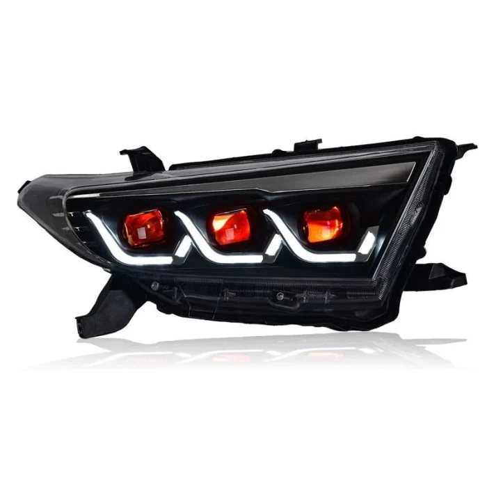 Pair Full LED Headlight Fit For Toyota Highlander 2012 2013 2014 Front Lamps Assembly Front Lamp Sequential Turning Signal DRL - Image 12