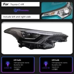 AKD Head Lamp for Toyota C-HR LED Headlight 2018-2021 Headlights CHR DRL Turn Signal High Beam Angel Eye Projector Lens
