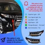 Car Front lamps For Toyota Highlander 2018-2021 LED Auto Headlights Assembly Upgrade Dynamic DRL 2 Projector Lens Accessories