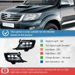 Auto Headlights For Toyota Hilux Revo Vigo 2012-2014 LED Car Front lamps Assembly Upgrade Three Projector Lens Accessories