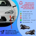 Car Front Lamps For Toyota GT86 Subaru BRZ 2012-2020 LED Auto Headlights Assembly Upgrade Dynamic Projector Lens Car Accessories