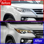 Car Front Lamps for Toyota Fortuner 2016-2020 LED Auto Headlights Assembly Upgrade Lexus Style Four Projector Lens Accessories - Image 3