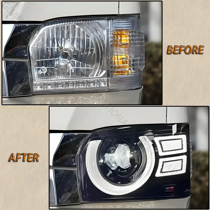 SINDAR For Toyota Hiace H200 Headlights Assembly Left/Right Side Complete Pair Set Direct Fit Replacement 2005-2018 LHD RHD - Image 7