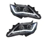 Auto Parts For Toyota Camry 2pcs Headlight Assembly 2012-2014 Headlamps latest Styling LED Daytime Dual Projector Car Accesorios