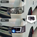 2pcs LED Car Headlights Assembly For Toyota Hiace 200 Series 2004-2019 Headlamps With Dynamic Running Light DRL Auto Accessories - Image 5