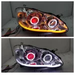 LED headlight For Toyota Corolla modified Angel Devil eye Front lamp Daytime Running lamp Turn signal - Image 2