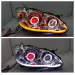 LED headlight For Toyota Corolla modified Angel Devil eye Front lamp Daytime Running lamp Turn signal