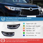 For Toyota Highlander Kluger 2015-2017 LED Car Front lamps Assembly Upgrade Dual Projector Lens Auto Headlights ccessories