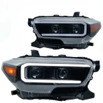 2pcs Auto Lamp LED Headlights With Full LED Lens and Sequential Signal For Toyota Tacoma Headlamps 2015 2016 2017 2018 2019 2020