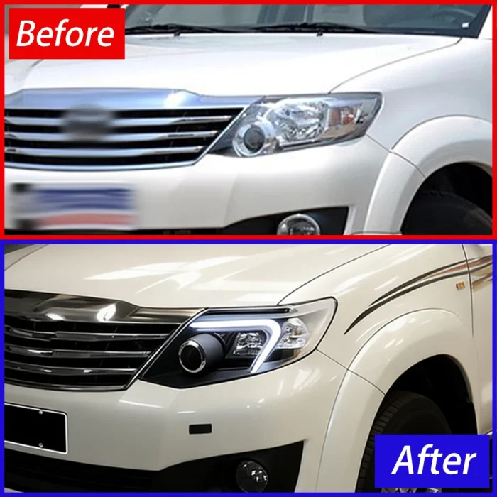 For Toyota Fortuner 2011-2015 Auto Headlight Assembly Upgrade High Quality Car LED Projector Lens Plug and Play Tool Accessories - Image 3