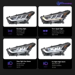 AKD Head Lamp for Toyota Highlander LED Headlight 2021-2022 Headlights DRL Turn Signal High Beam Angel Eye Projector Lens - Image 4