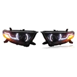 Pair Full LED Headlight Fit For Toyota Highlander 2012 2013 2014 Front Lamps Assembly Front Lamp Sequential Turning Signal DRL - Image 5
