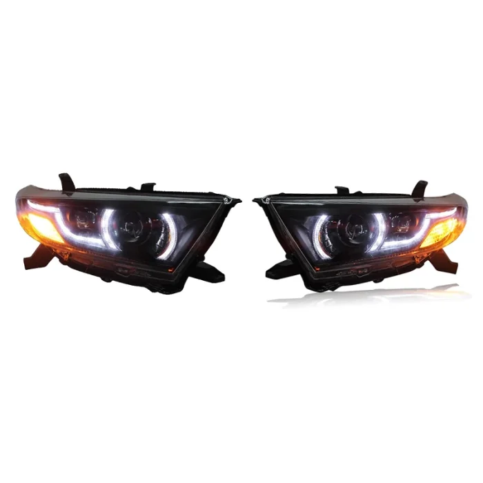 Pair Full LED Headlight Fit For Toyota Highlander 2012 2013 2014 Front Lamps Assembly Front Lamp Sequential Turning Signal DRL - Image 5